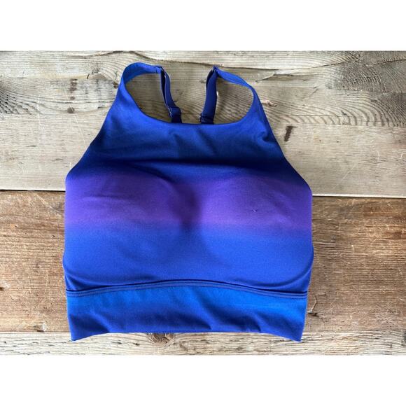 VSX Victoria's Secret Blue Ombre 32D Forward Tech High Neck Sport Bra VS - Picture 1 of 2